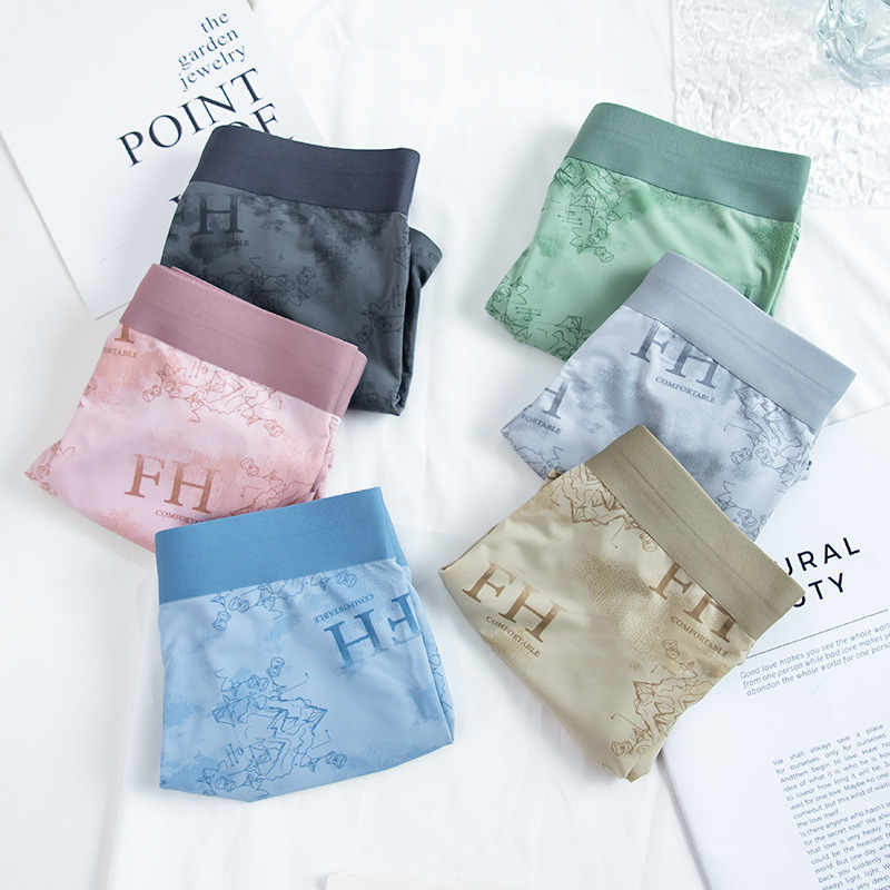 Pantalones de verano para hombres hielo impresión sexy sin rastros secos y transpirables cómodos pantalones cortos grandes para hombres