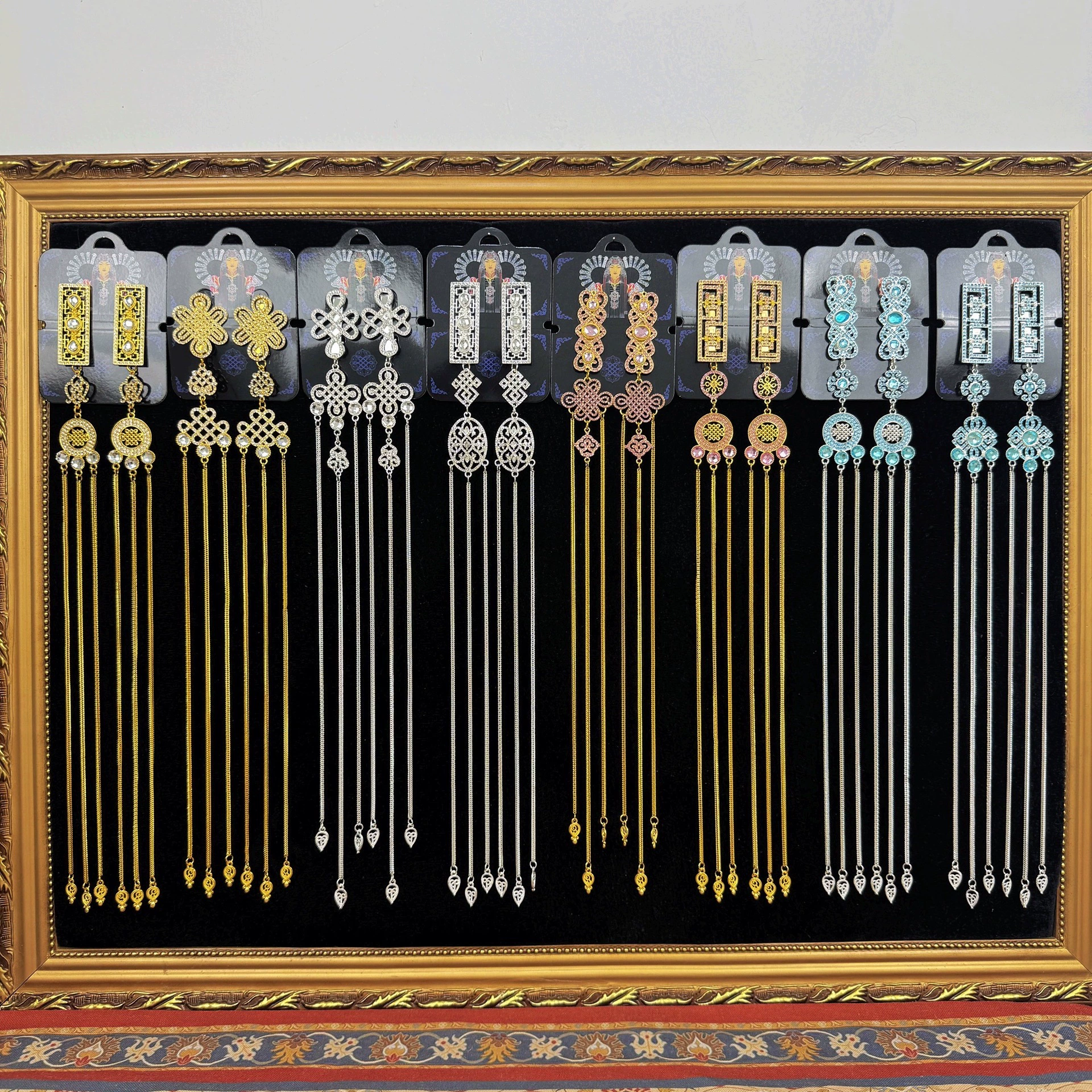 【轻奢】蒙古民族风发夹水晶满钻精致镶钻头饰新娘饰品个性时尚