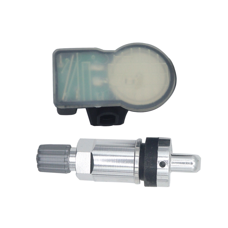 Sensor de presión de neumáticos programable TPMS, tipo universal, 315-433MHz, doble frecuencia, integrado, metal plateado, modelo antiguo