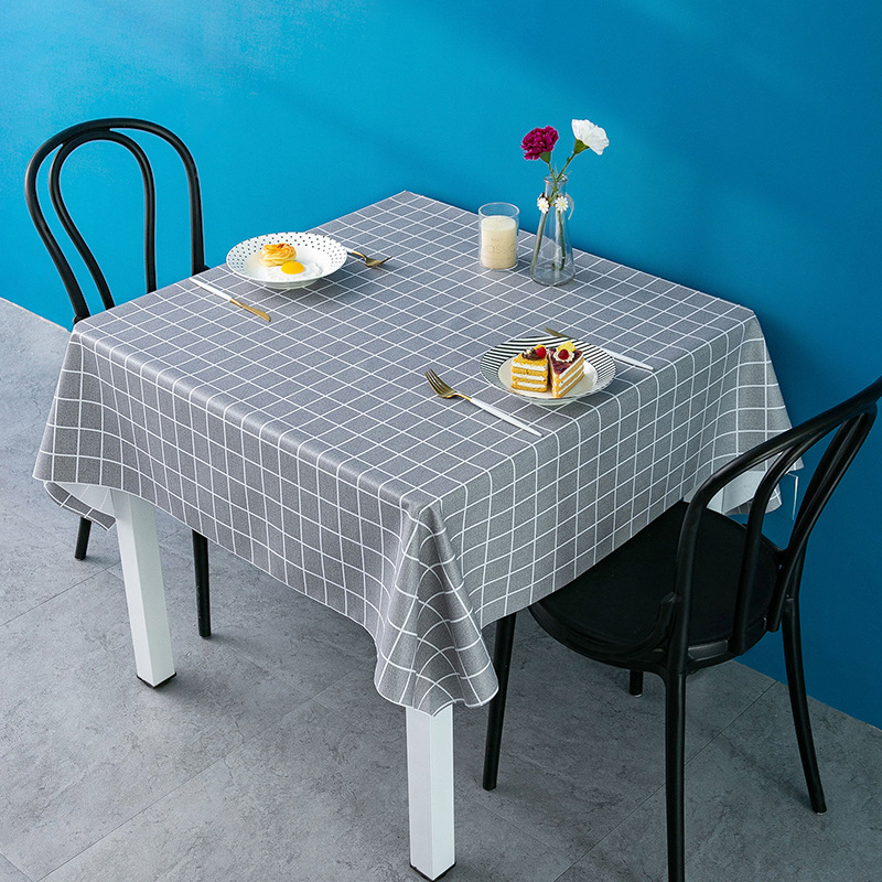 Mantel impermeable a prueba de aceite desechable tela de escritorio ins Estilo nórdico mesa cuadrada tela PVC mesa de café Mesa estera mantel