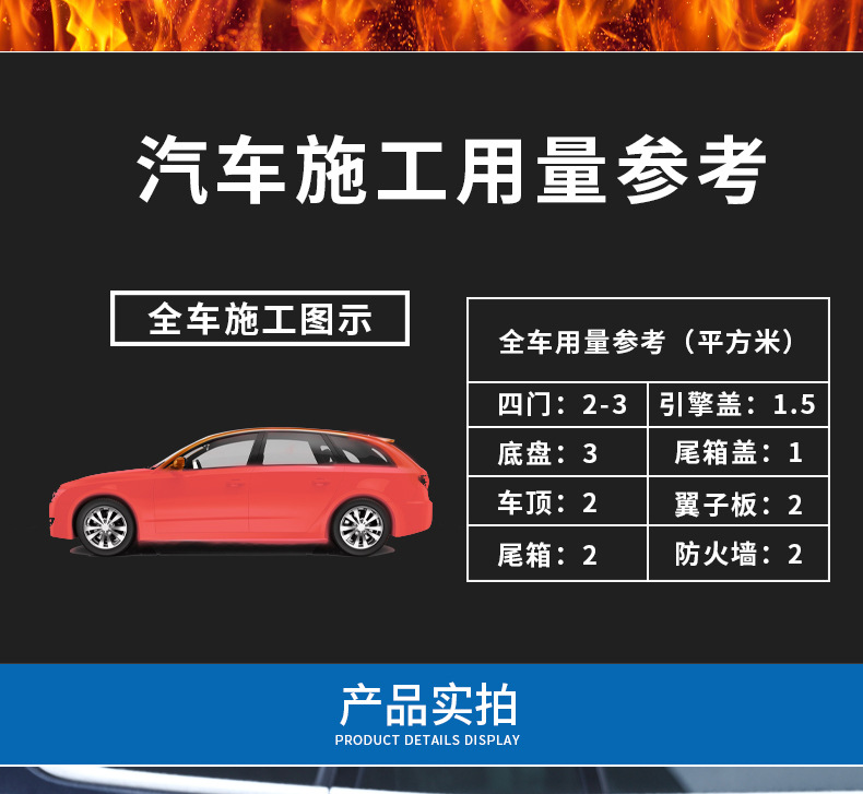 Suitable for Car Hood Self-Adhesive Insulation Cotton Sound Insulation Cotton High Temperature Resistant Fireproof Silencer Super Strong Van
