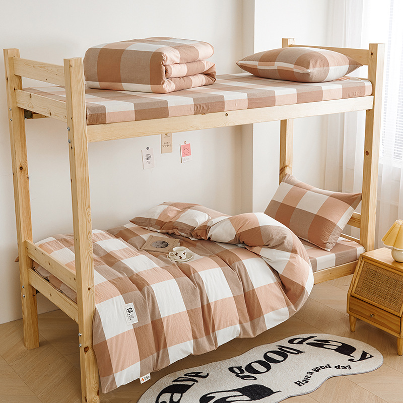 Class A cotton student three-piece cotton dormitory three-piece set upper and lower bunk opening six-piece set quilt core mattress pillow core