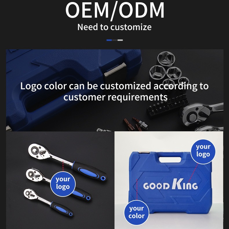 24 치아 37 조각 세트 렌치 교체 가능한 자동 수리 세트 하드웨어 도구 상자 공장 직접 도매