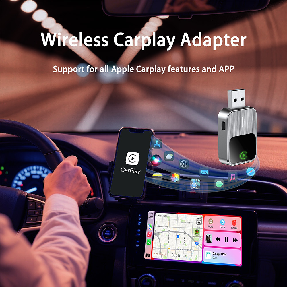 Smart Button Version Wireless CarPlay Box AndroidAuto 2-in-1 Adapter for In-Car Connectivity