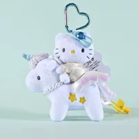 Япония Sanrio Angel Unicorn Hello Kitty плюшевая игрушка сумка кулон кукла пряжка в форме сердца