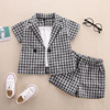 Summer fashionable suit for leisure, children's set, internet celebrity, Korean style, with short sleeve, 2022 collection, 3 piece set