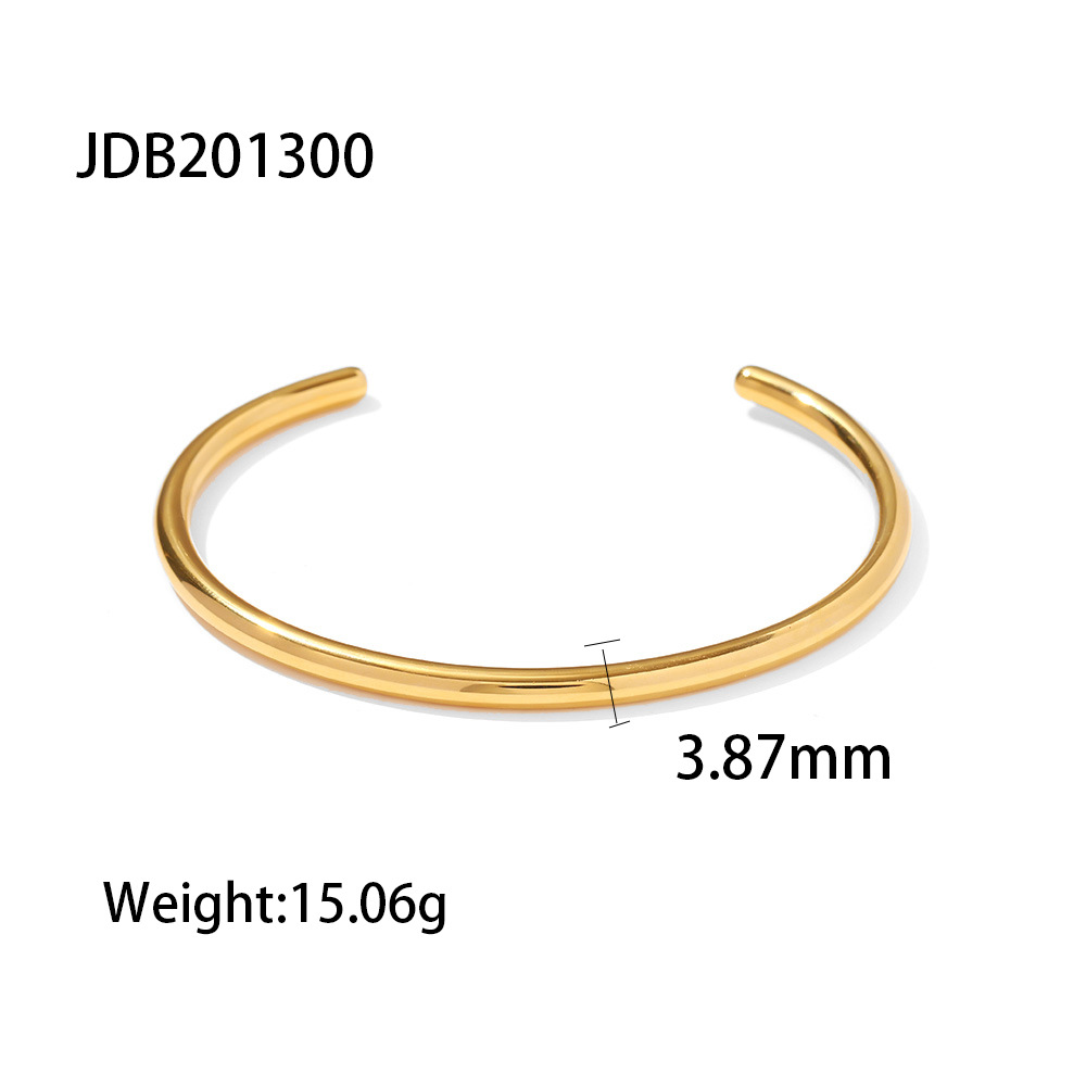 Pulsera de acero titanio estilo europeo y americano Jieding con baño de oro de 18K, joyería de diseño en acero inoxidable, pulsera de acero inoxidable de lujo ligero.