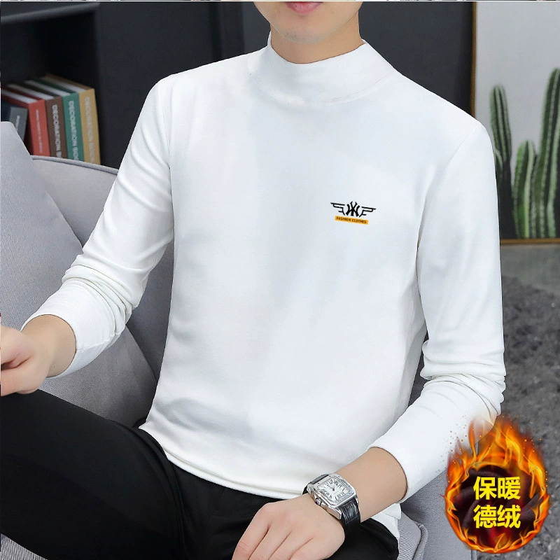 Двусторонняя бархатная теплая белье из флиса, высокий воротник, Slim fit, оптом