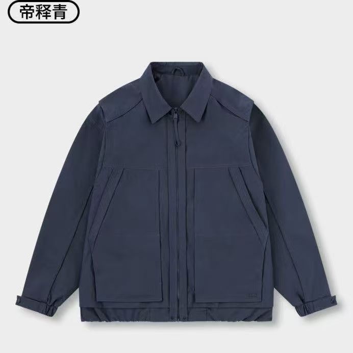 遥发服装【高级感经典透气净版翻领夹克】情侣秋季男士外套25820|undefined
