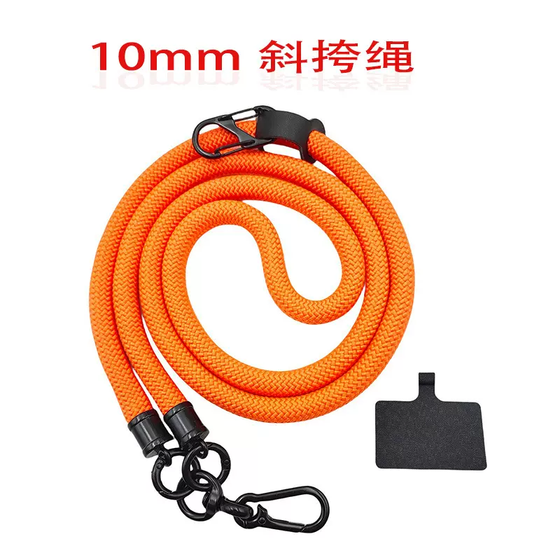 亚马逊爆款10mm涤纶斜挎手机挂绳背夹垫片相机链绳手機掛繩挂脖绳