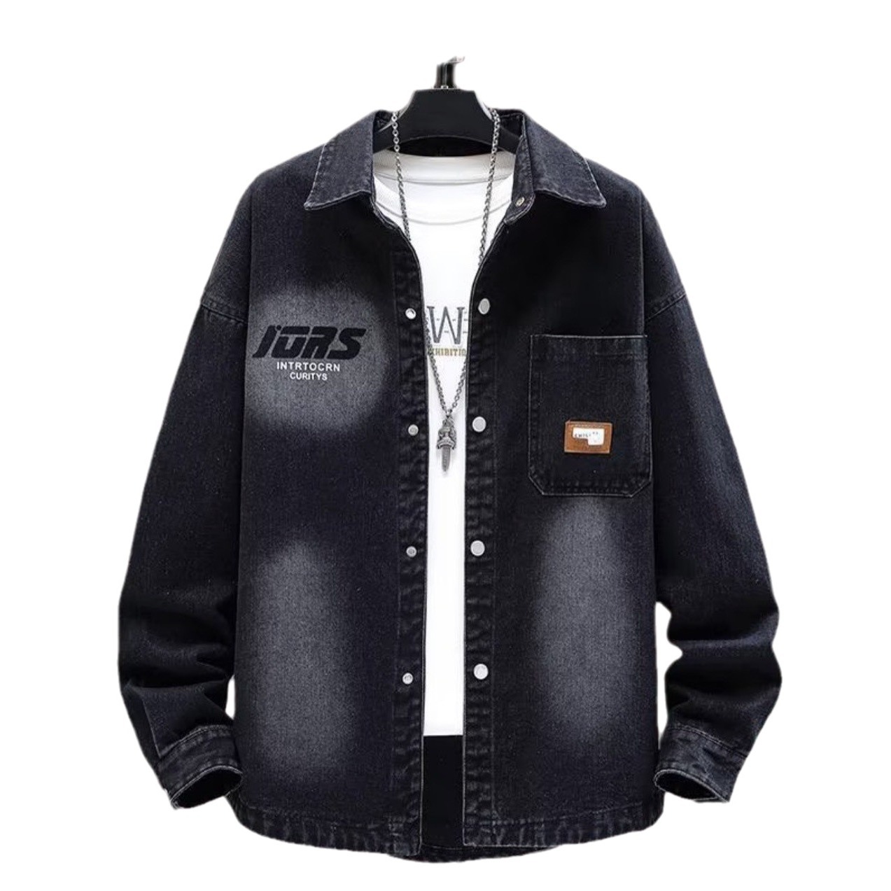 Men's clothing Spring and autumn denim jacket men's new loose new style youth high school junior high school student trendy clothes_voghion.com