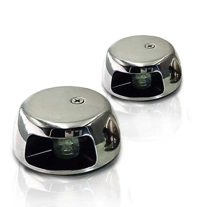 优惠游艇左右船炫灯游艇信号灯LED12V1W游艇船灯不锈钢游艇