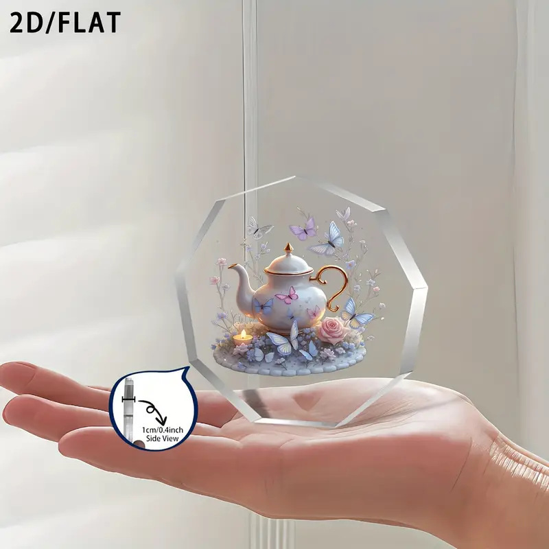 Amazon 新製品ホットセール透明九角形アクリル蝶飾りデスクトップ装飾工芸品テーブルセッティング|undefined