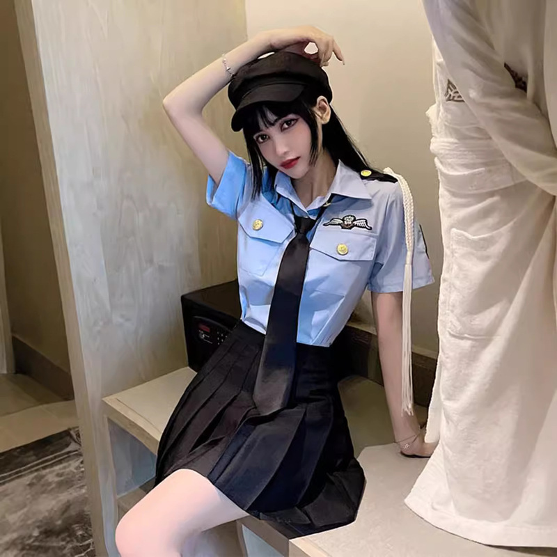 jk uniform top short sleeve military dress suit women's summer student navy shirt professional stewardess summer clothes jk uniform top short sleeve military dress suit women's summer student navy shirt professional stewardess summer clothes