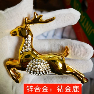 汽车摆件车载金属配件金属鹿马车内创意金属动物汽车用品配件