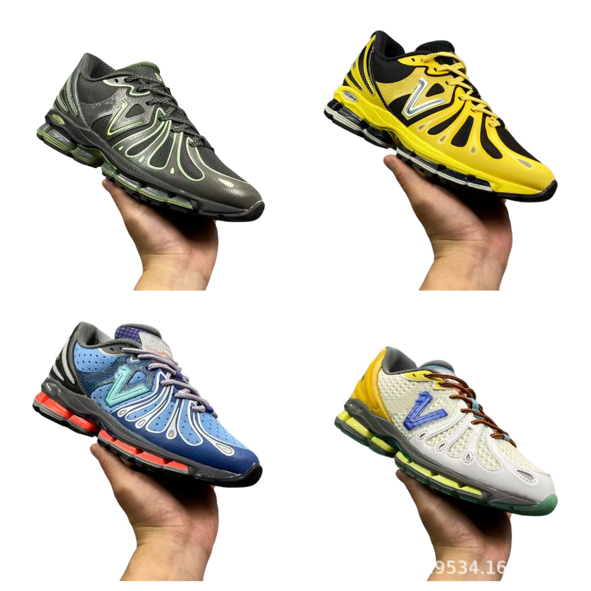 Cross-Border Nb1890 Fabric Synthetic Leather Functional Mesh Retro Versatile Comfortable Non-Slip Trendy Low-Top Casual Shoes
