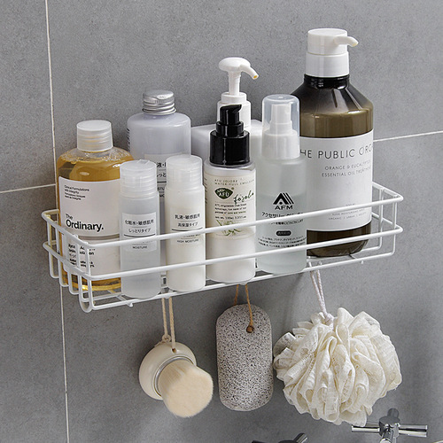 Shower Toothbrush Holder Wall Mount without Drilling Toilet Bathroom Washroom Sink Vanity Wall Storage for Cosmetics