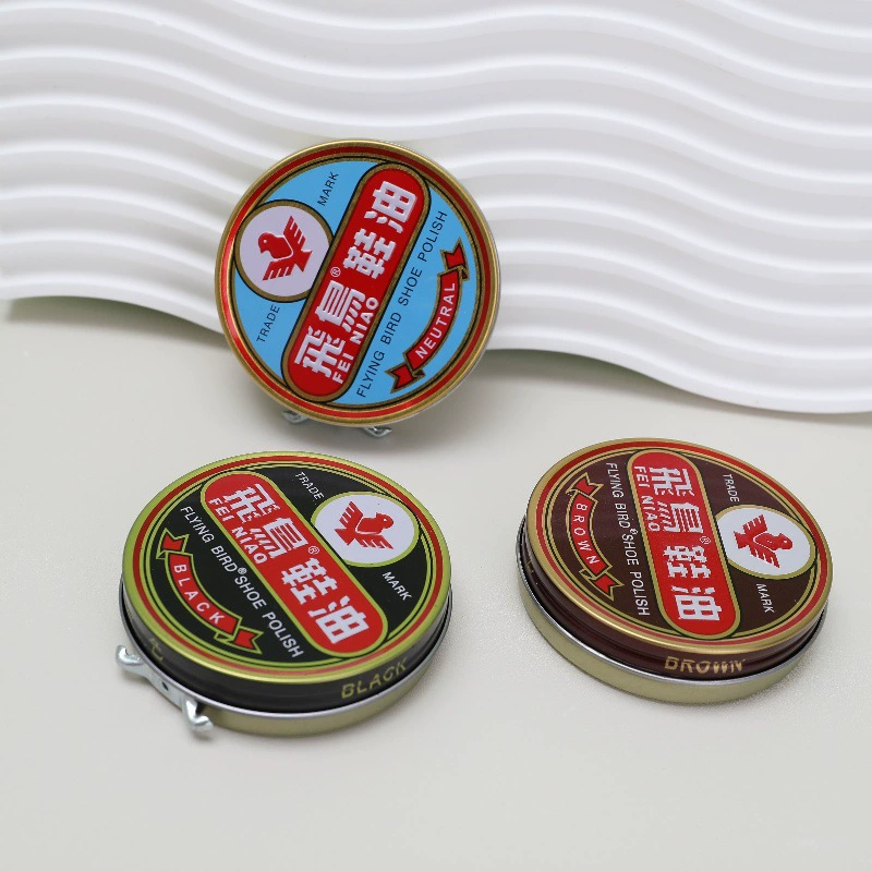 Аска Железная коробка Твердый крем для обуви Черный коричневый белый крем для ухода за кожей