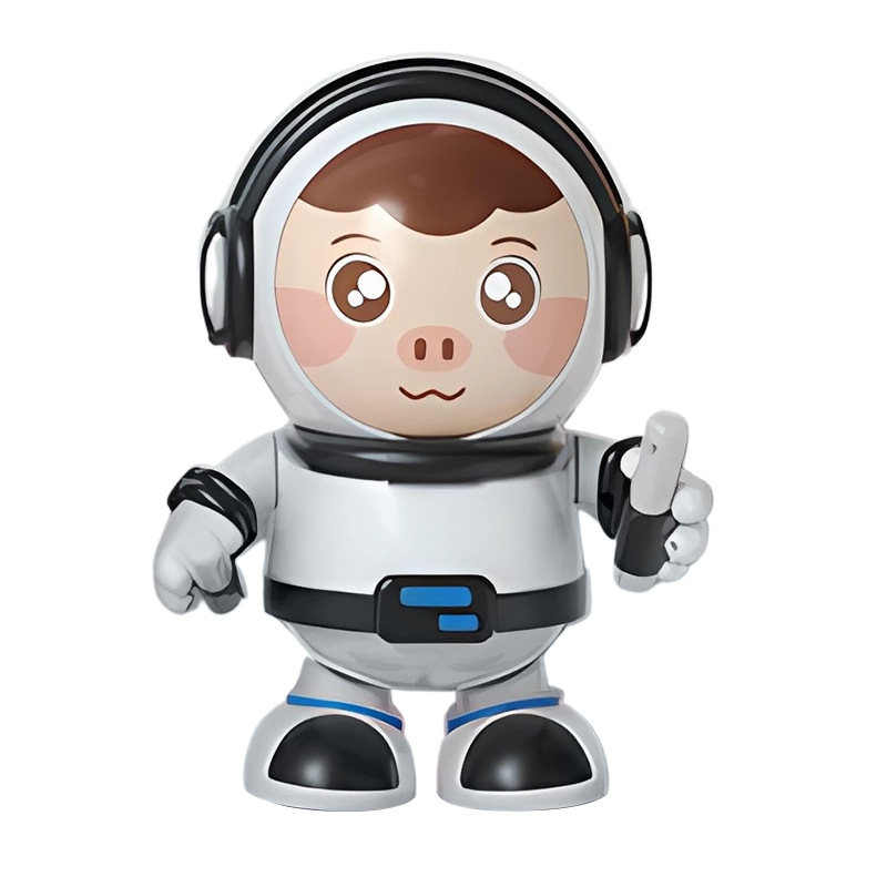 Nuevo baile eléctrico Spaceman pequeño pato lindo música baile ligero columpio muñeca eléctrica juguetes educativos para niños