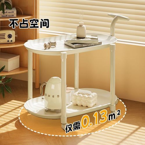 Cream Style Sofa Side Table Family Use Mobile Bedside Cabinet Storage Bed Room Balcony Mini Table Small Apartment Coffee Table