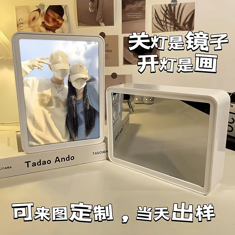 Фото пользовательские зеркальные светильники для девочек выпускной сезон День Святого Валентина креативная ночная фоторамка подарок на день рождения