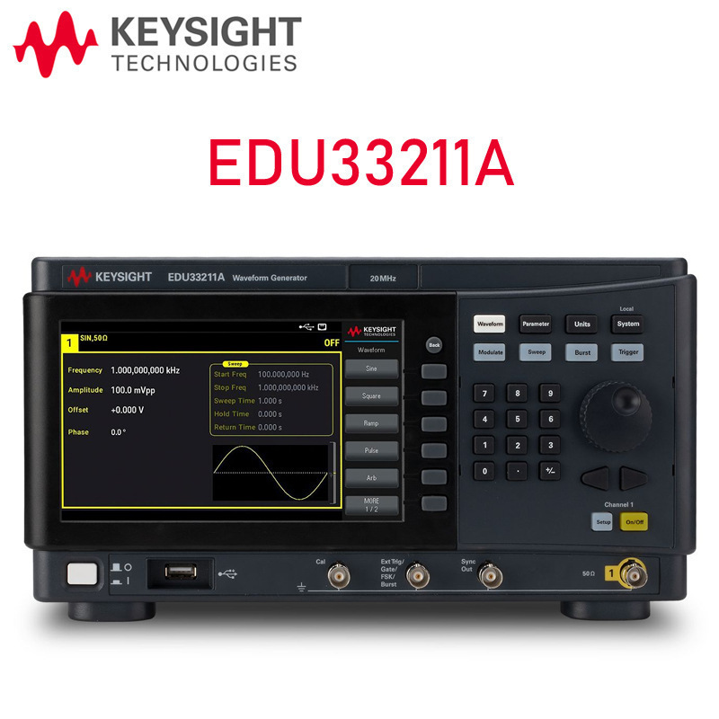 是德/安捷伦EDU33211A函数任意波形信号发生器20M双通道EDU33212A