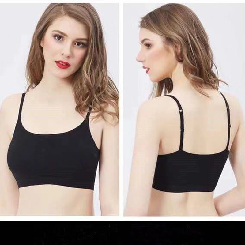 Ropa interior modal de las mujeres de una sola pieza taza belleza espalda envuelta pecho chaleco interior empuja hacia arriba el tubo superior sujetador deportivo inalámbrico