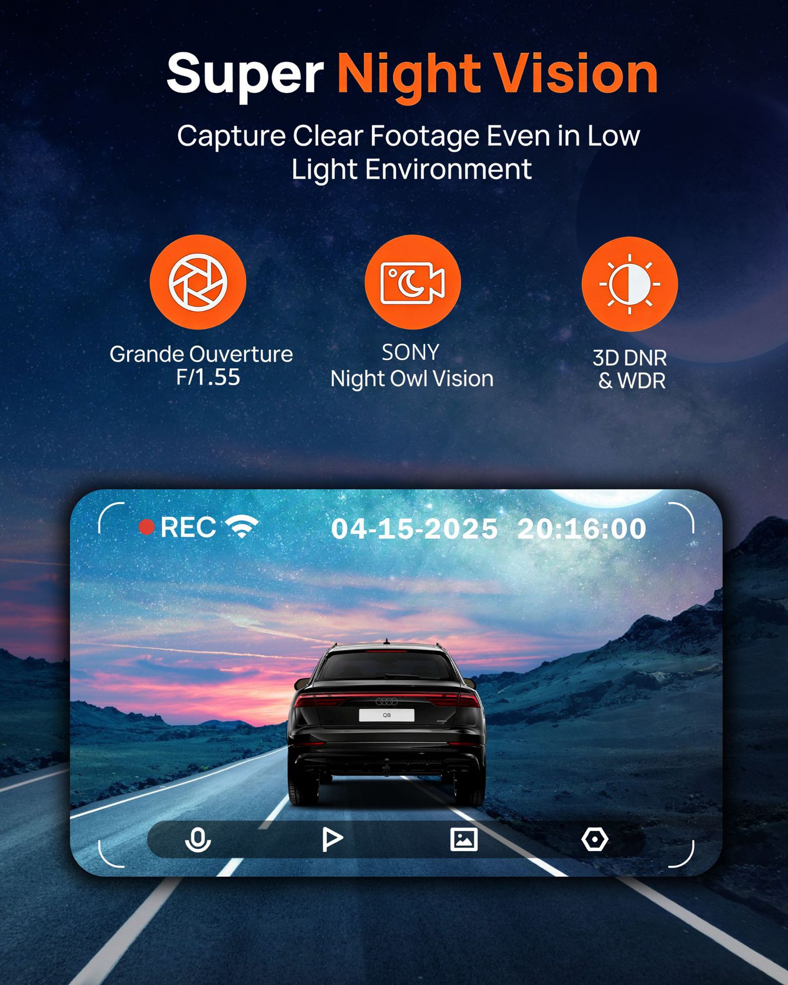 M310 True 3K Ultra-High-Definition 1600 Driving Recorder Parking Monitoring 70Mai Recorder Optimized Version M310Pro