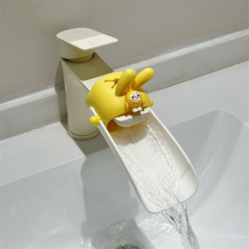 Cute Rabbit Faucet Extension Creative Silicone Cartoon Baby Hand Washing Bathroom Kidsren's Wash Basin Extension Kitchen
