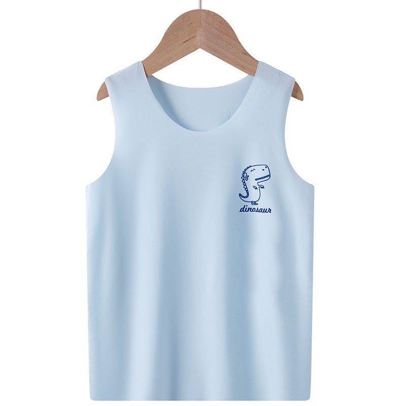 Chaleco de los niños sin costuras de seda de hielo verano de los hombres ropa interior delgada medio y grande