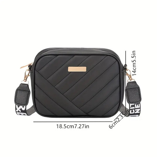 Embroidered camera bag 2024 ladies bag herringbone crossbody bag women's new storage bag shoulder phone bag