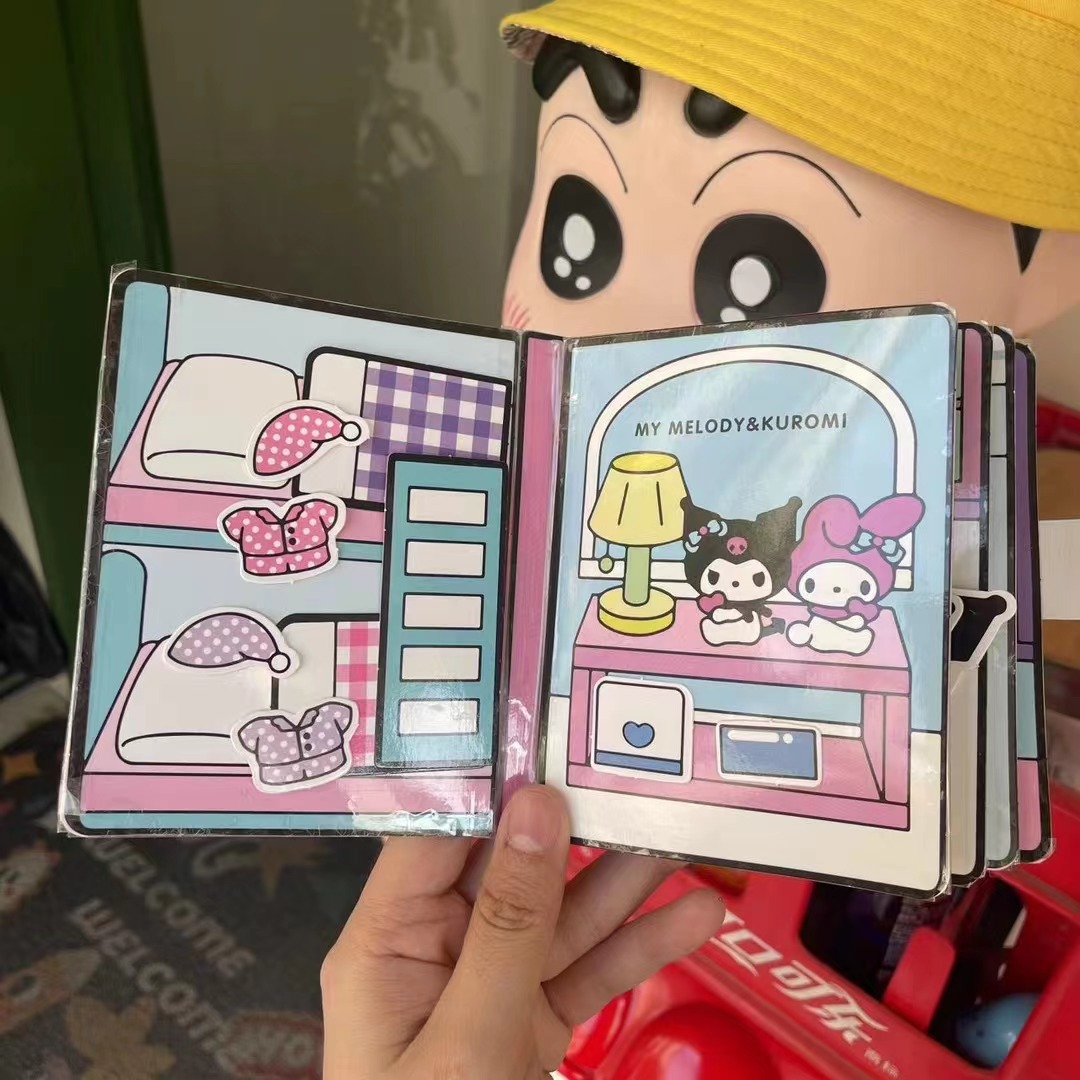 새로운 TIKTOK 폭력 조용한 책 수공예품 접착 종이 퍼즐이있는 필러와 함께 도구가있는 조용한 책
