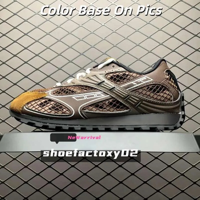 In-Stock European Version 2026 New Model Mesh Color-Blocking High-Quality Genuine Leather Classic Versatile Thick-Soled_vogvips.com