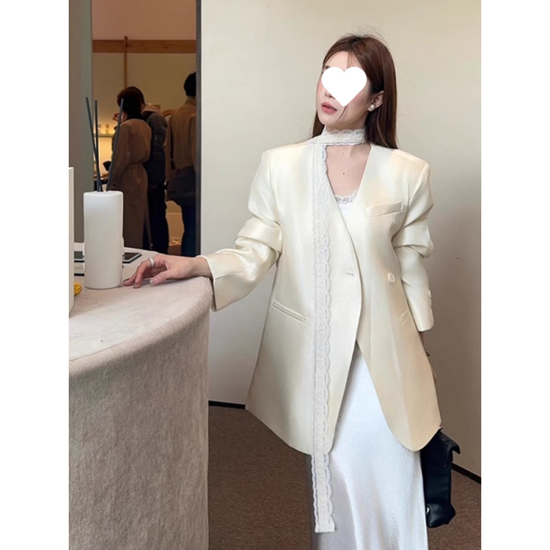 高级感小西装外套女2025春秋季新款小个子名媛设计感半身裙两件套|undefined