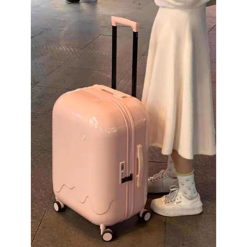 【2205人以上が満足】女性用多機能スーツケース20個 インターネットセレブ 小型トロリーケース 光沢のあるアイスクリームスーツケース レザー|undefined