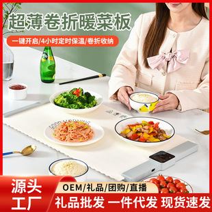 Amazon Explosions Flexible Rollable Silicone Warm Chopping Board Smart Home Multifunctional Folding Warm Food Electric Chopping Board