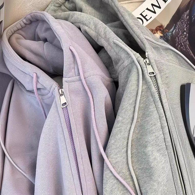 Sweatshirt Jacket Top for Women, Autumn and Winter Style, Zip-Up Cardigan, 2025 Lazy Style, Sporty Hooded, Early Autumn, Petite Size, Fleece-Lined Sweatshirt Jacket Top for Women, Autumn and Winter Style, Zip-Up Cardigan, 2025 Lazy Style, Sporty Hooded, Early Autumn, Petite Size, Fleece-Lined