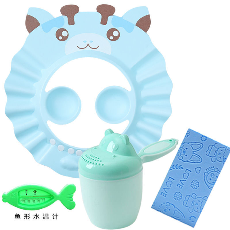 만화-베이비 블루 (귀 보호) + 3 피스 세트