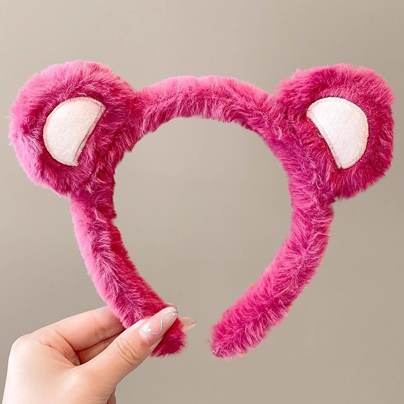 Lavarse la cara en otoño y invierno nuevo clip para el cabello máscara antideslizante pelusa cinta para el cabello lindas bandejas de dibujos animados pareja adornamiento para el cabello