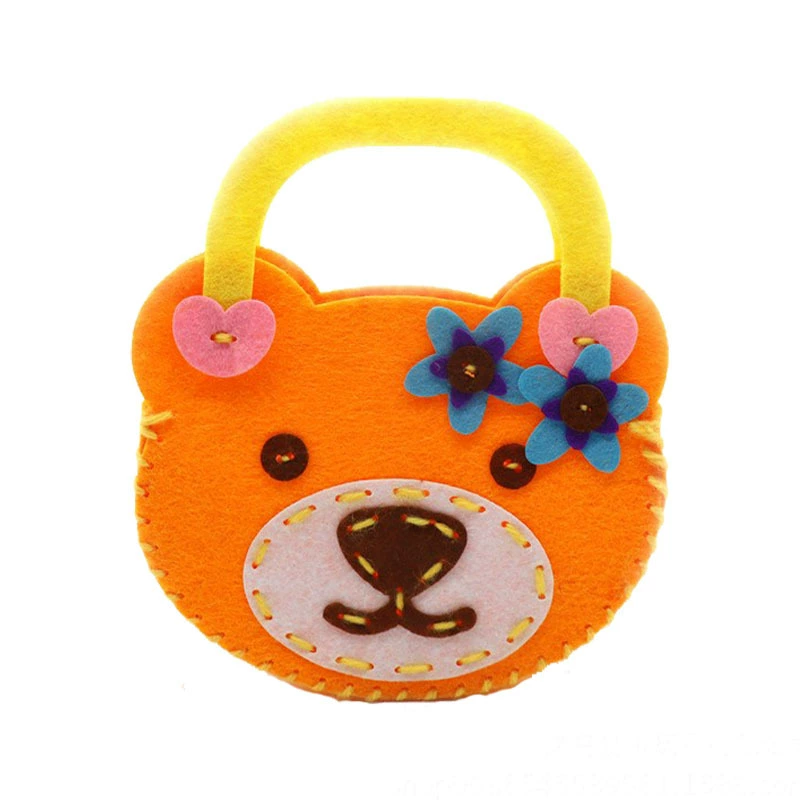 Felt Non-Woven Craft Bag Kit, DIY Handmade Purse Materials, 15×19 cm, Kids Craft Set