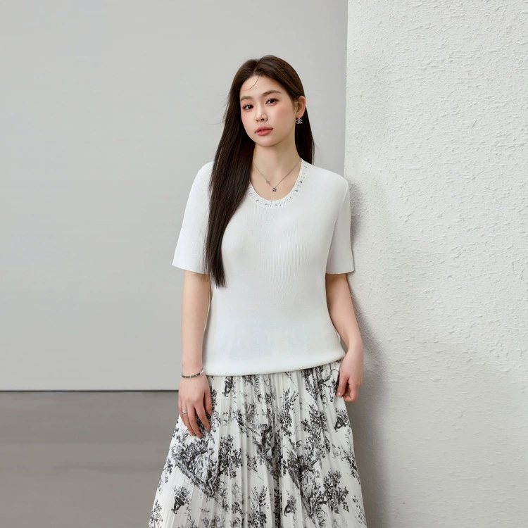 [Синманская рубашка] Ленивый ветер с горячим бриллиантом с круглым вырезом трикотажный свитер