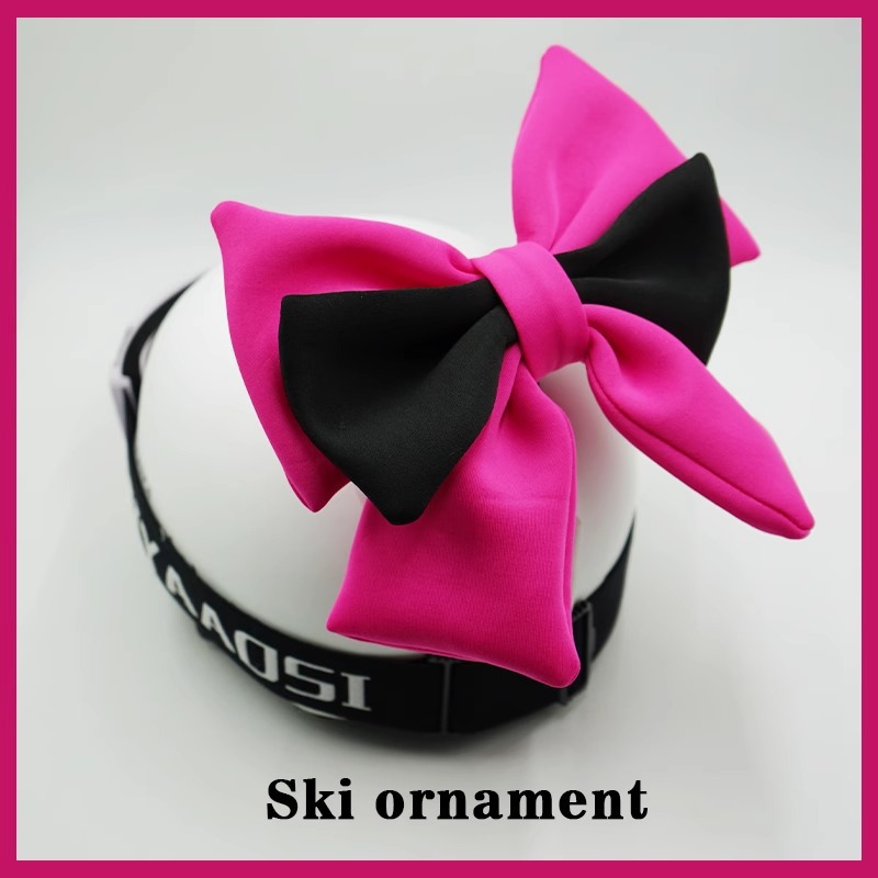 Pink and Black Bow Decor Riding Ski Helmet Motorcycle Full/Half Helmet