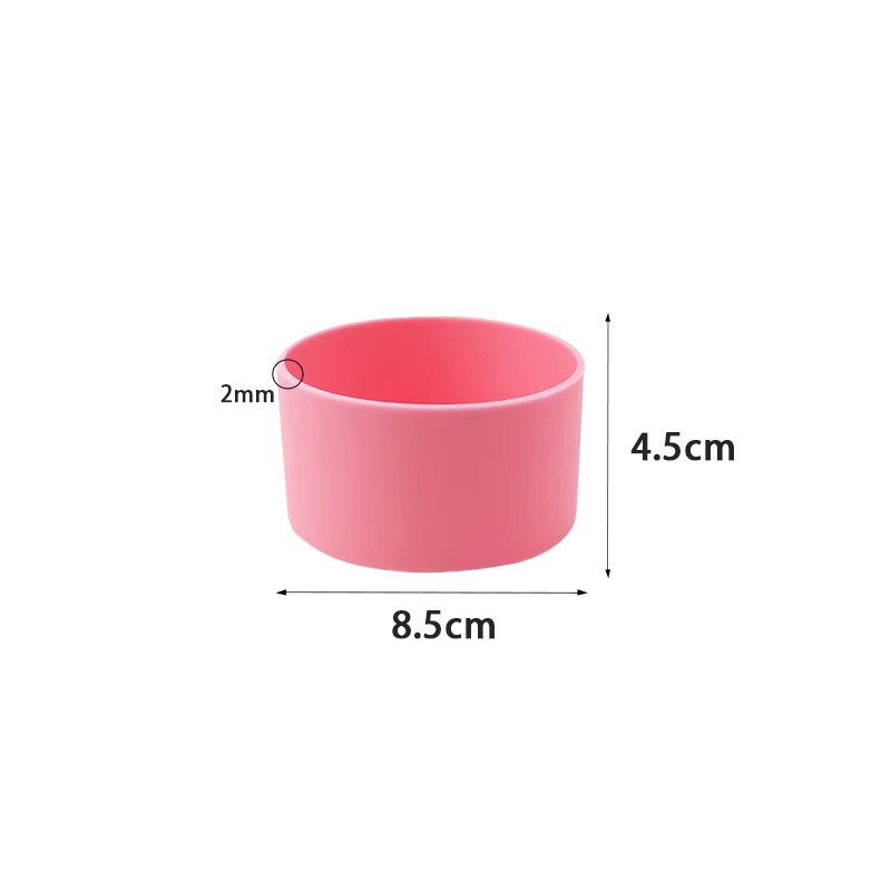 실리콘 컵 슬리브*라운드*8.5*4.5cm*핑크