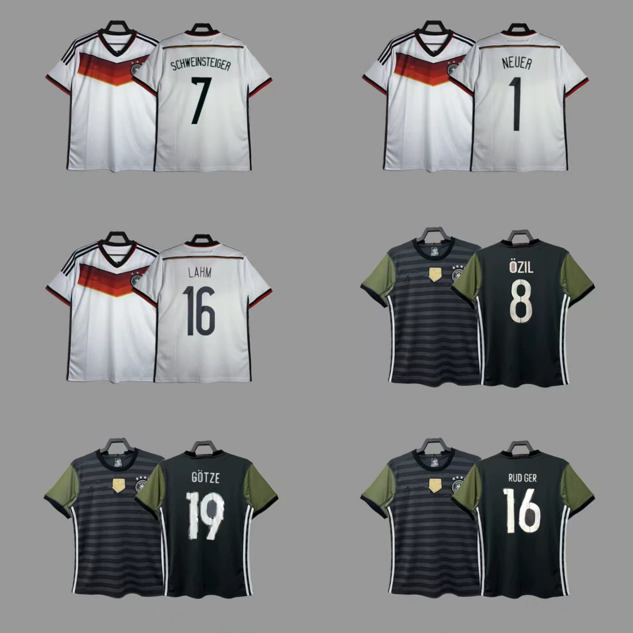 Ретро футболка Kroos Klose Ram Ozil Roy Kahn сборная Германии 2014 года