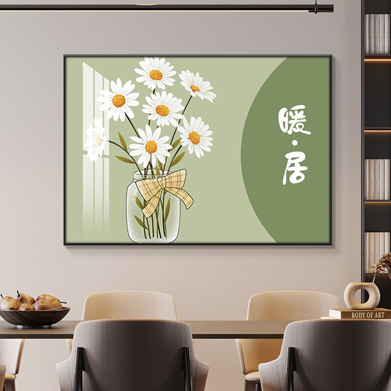 柿柿如意レストラン装飾絵画、意味のある良いダイニングルームの壁掛け絵画、ハイエンドのシングルリビングルーム絵画、新しい中国風の壁画|undefined