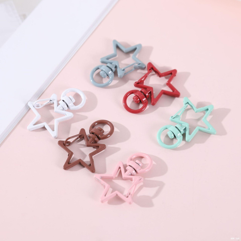 カラフルな五芒星バックルハングバックル手作り DIY バッグペンダント保護カバーキーホルダーペン文具カップアクセサリー|undefined