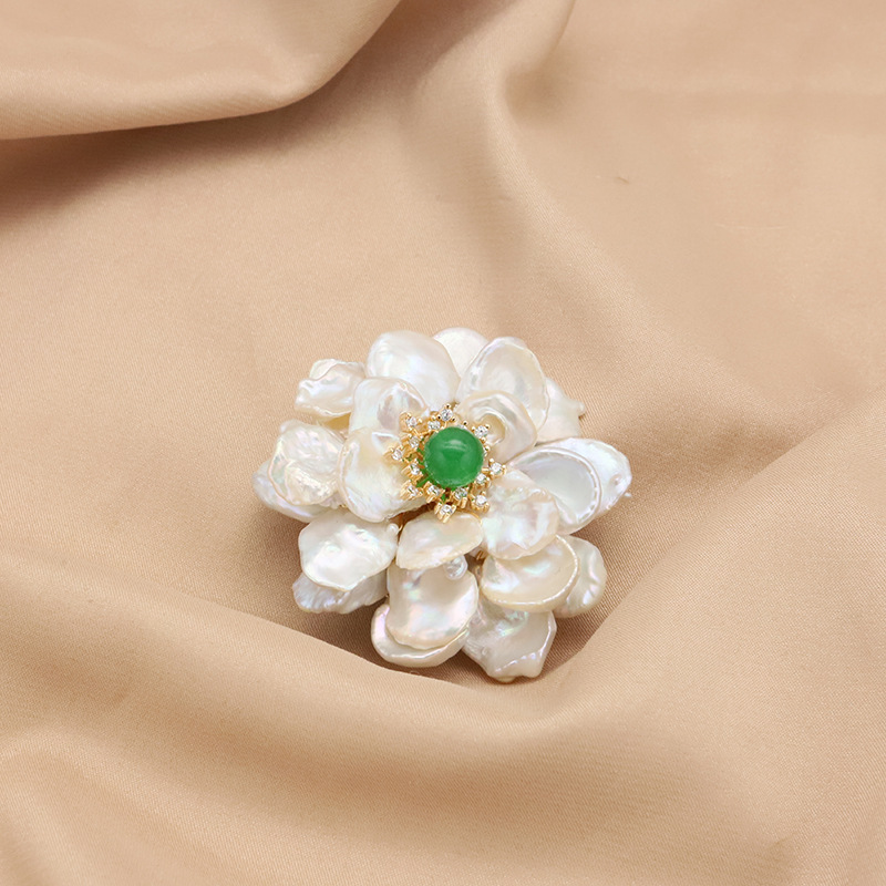 Barroco perla natural flor rica broche abrigo accesorios personalizado colgante multiusos accesorios de moda al por mayor