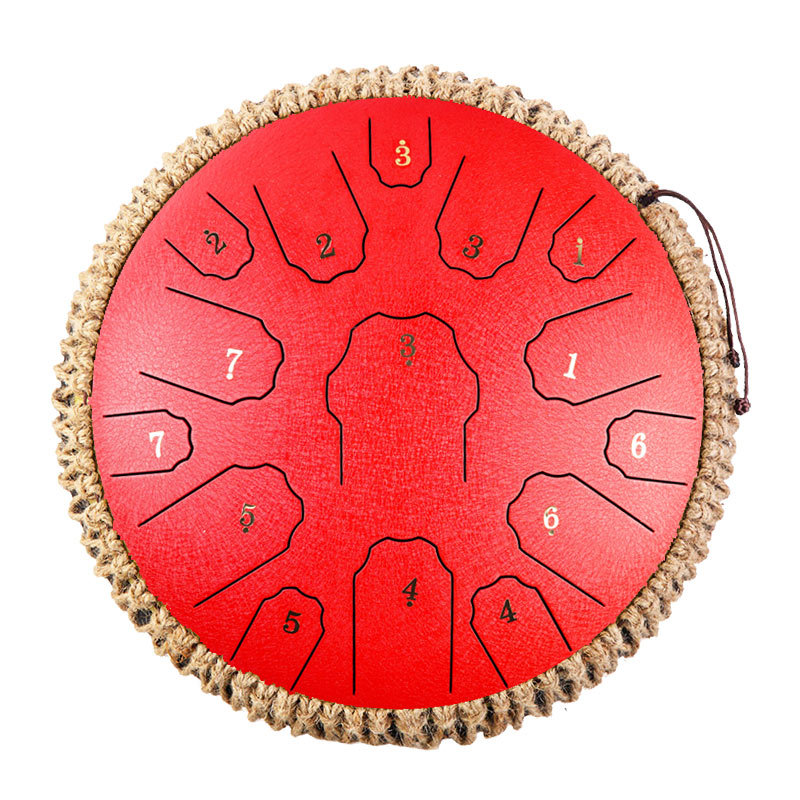 [13 inches 15 tones]-[cinnabar red]-bamboo jade