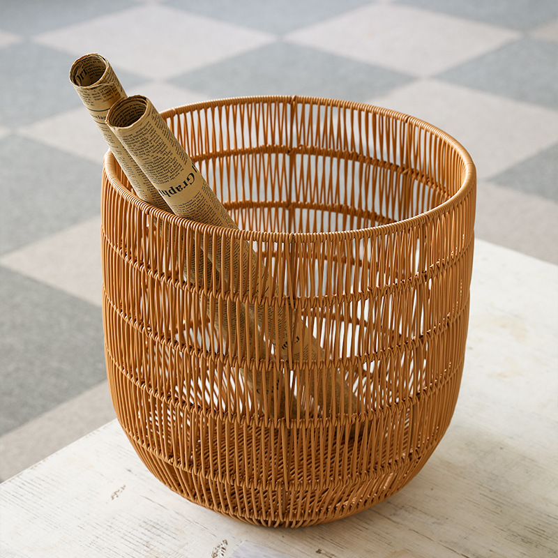 Calligraphy and Painting Storage Bucket, Paper, Books and Newspapers, Woven Bamboo Basket, Handmade Storage Basket, Calligraphy and Painting Scroll, Laundry Basket