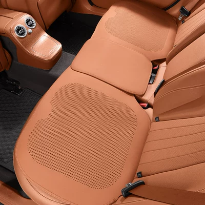 Universal seat cover: Leather, Breathable for Summer, Universal for - nappa-leather-emma-orange-rear-seat-cushion-1-piece-5250